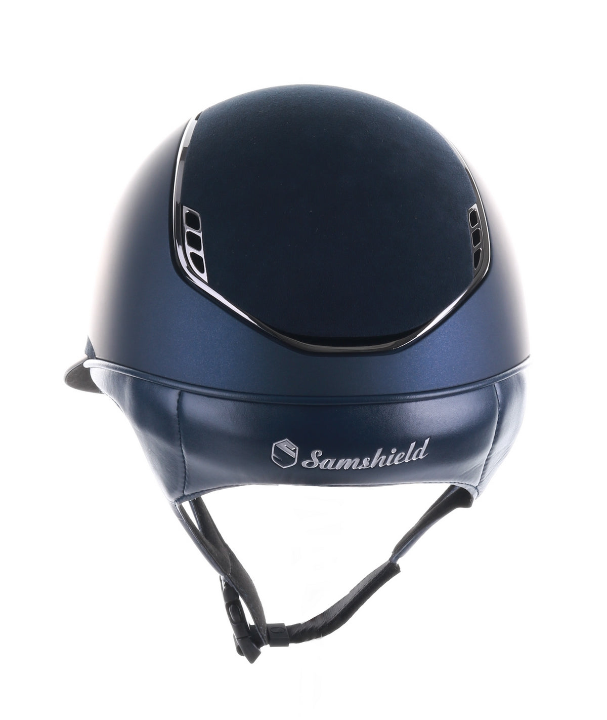 Samshield 2.0 Paardrijhelm Miss Shield Alcantara Black Chrome Navy