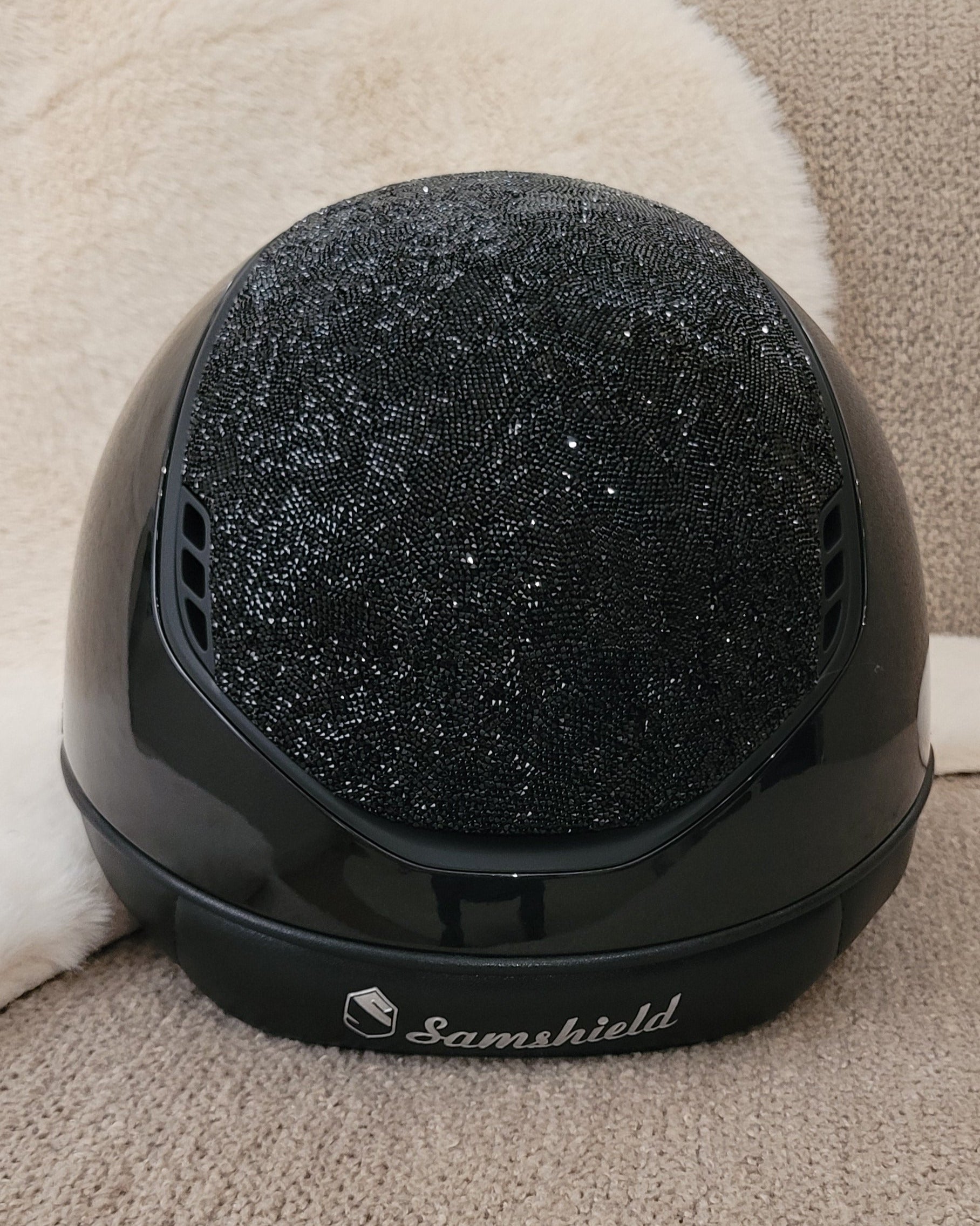 Samshield 2.0 Paardrijhelm Miss Shield Shadowglossy Ultra Fine Rock 5 x Swat Zwart
