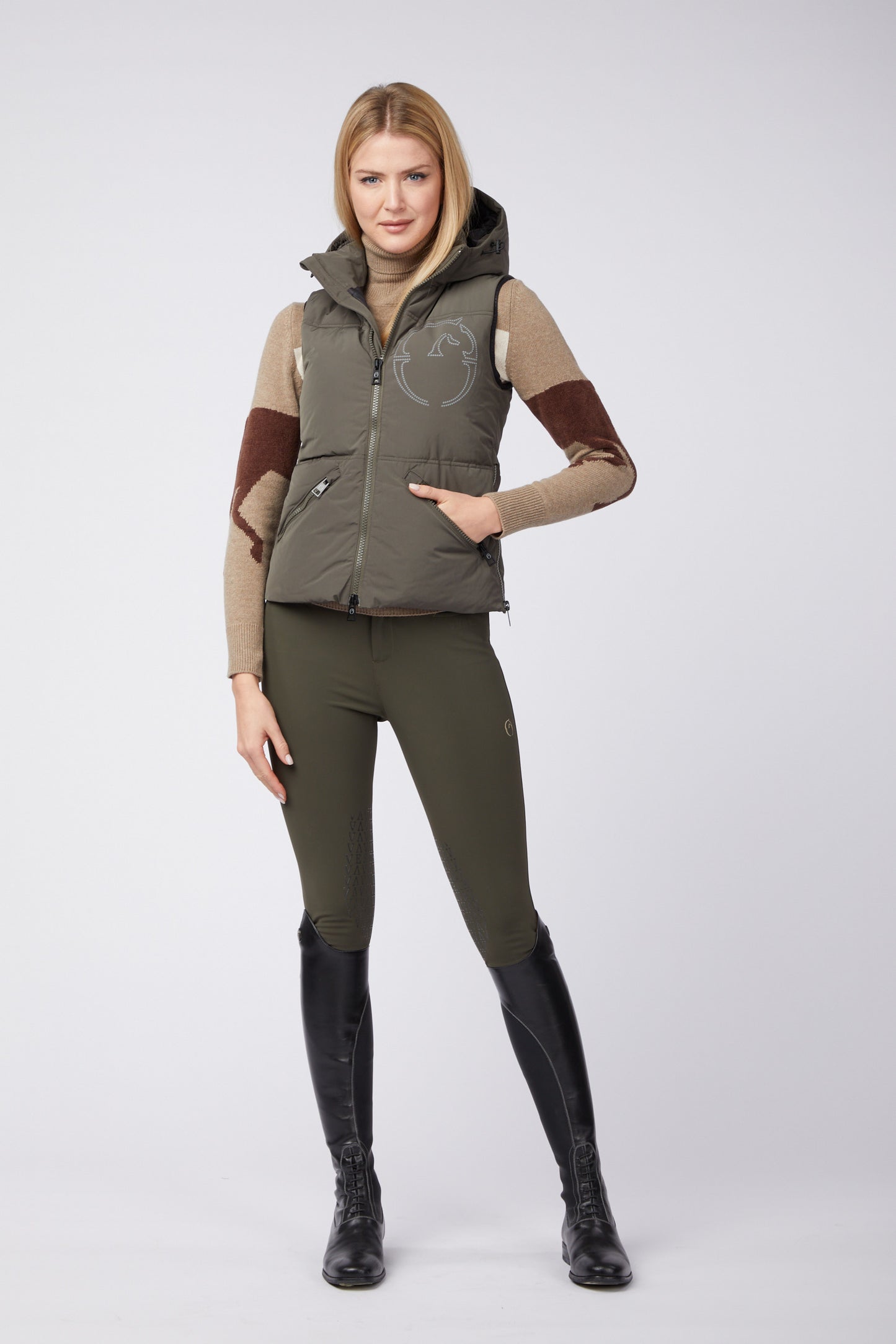 Vestrum padded vest dames Herne Dark Olive