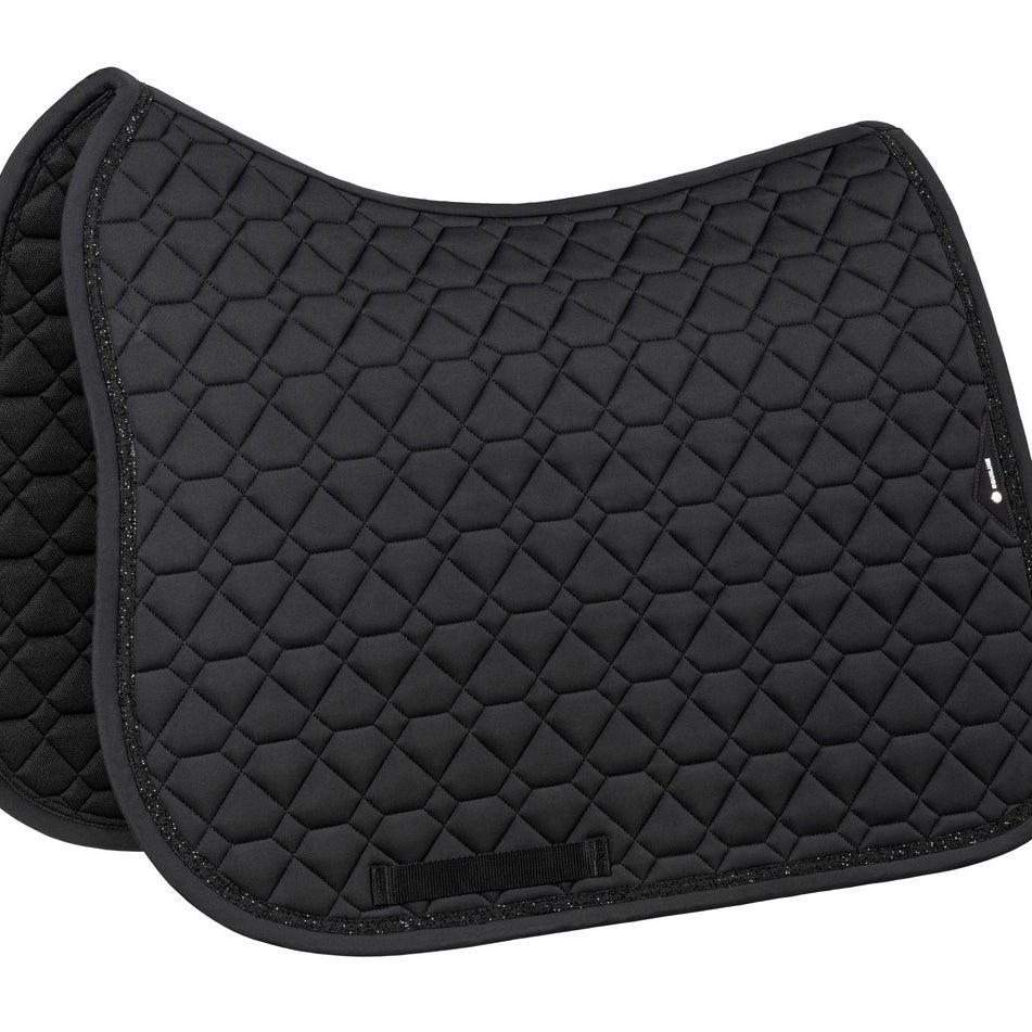Equiline Dressuur Zadeldek Tech Crystal Fabric Eqgemma Zwart Zwart Dressuur full