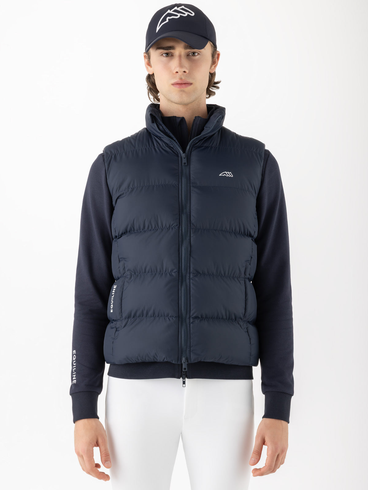 Equiline gewatteerde bodywarmer Heren Eqcortek Navy