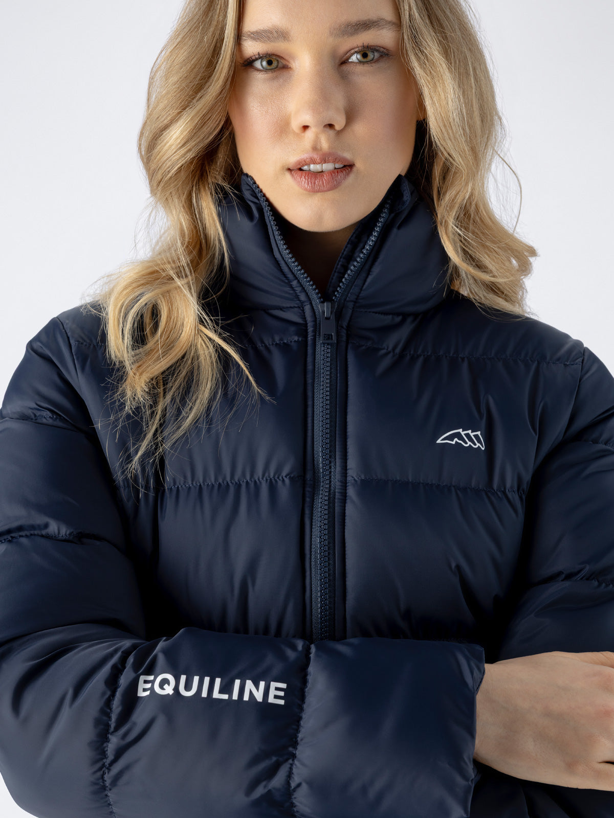 Equiline Veste Matelassée Femme Eqesatek Navy