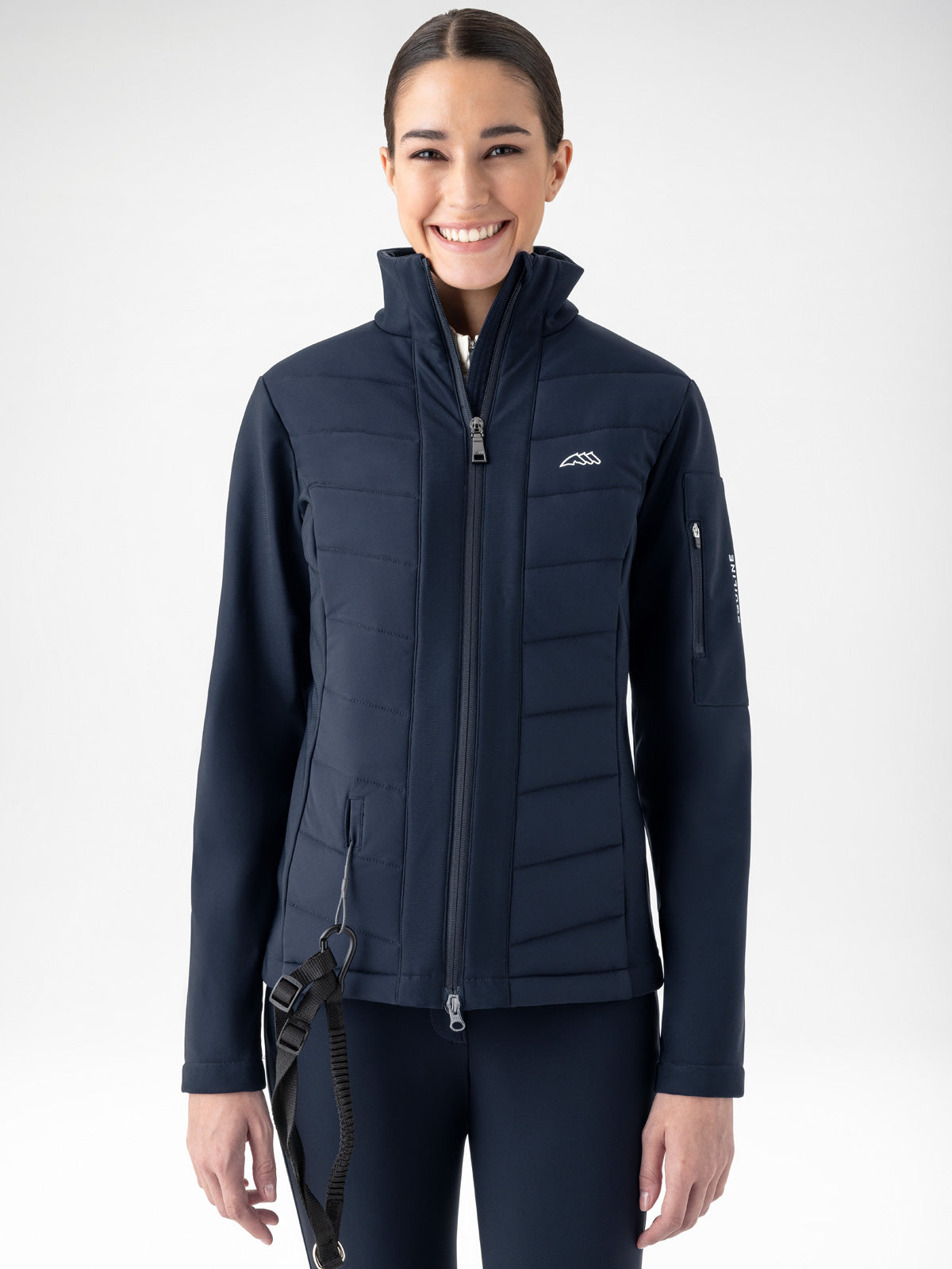 Equiline Dames Airbag Compatible Softshelljas Entrec Navy