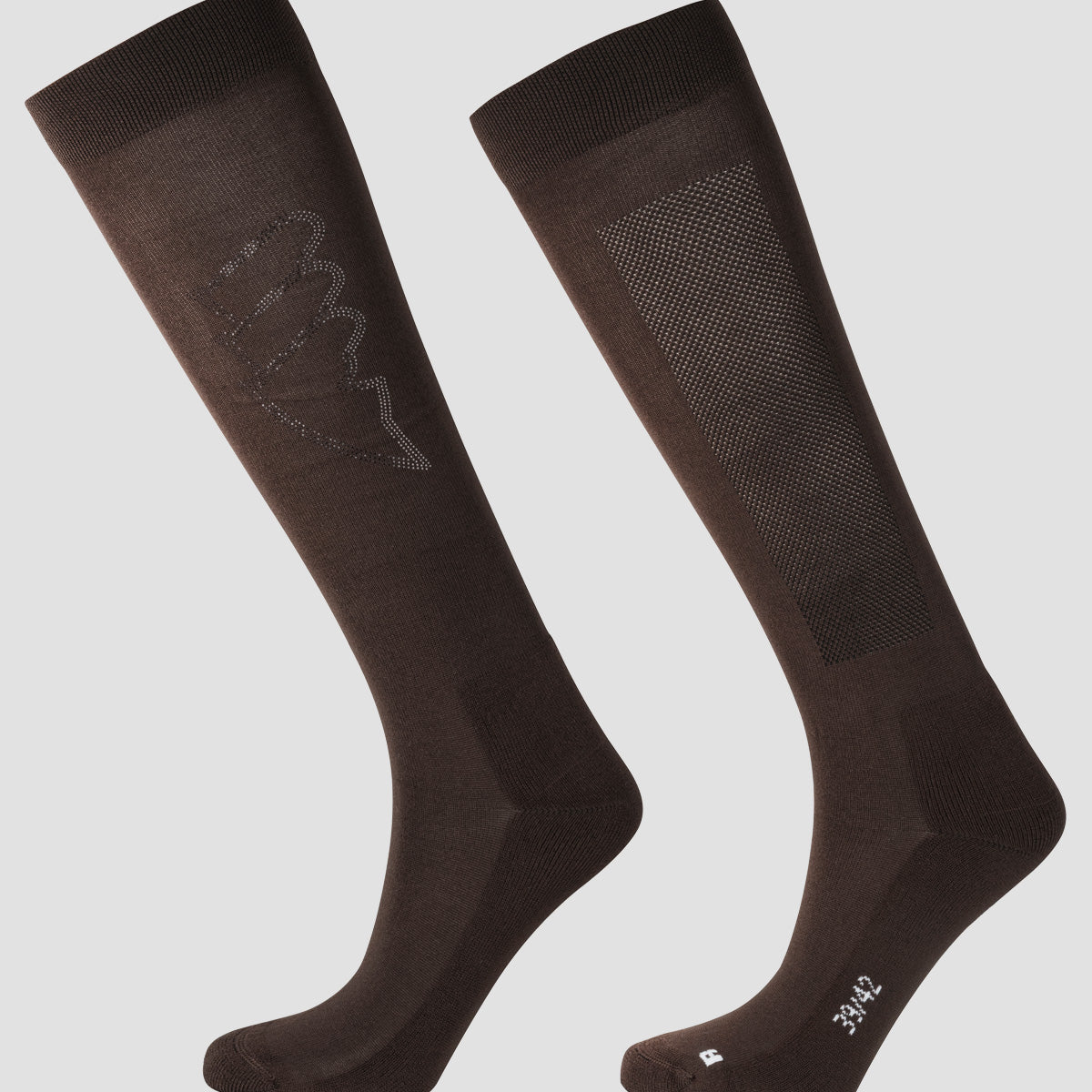 Equiline Paardrijsokken Eqglosy Coffee Bean