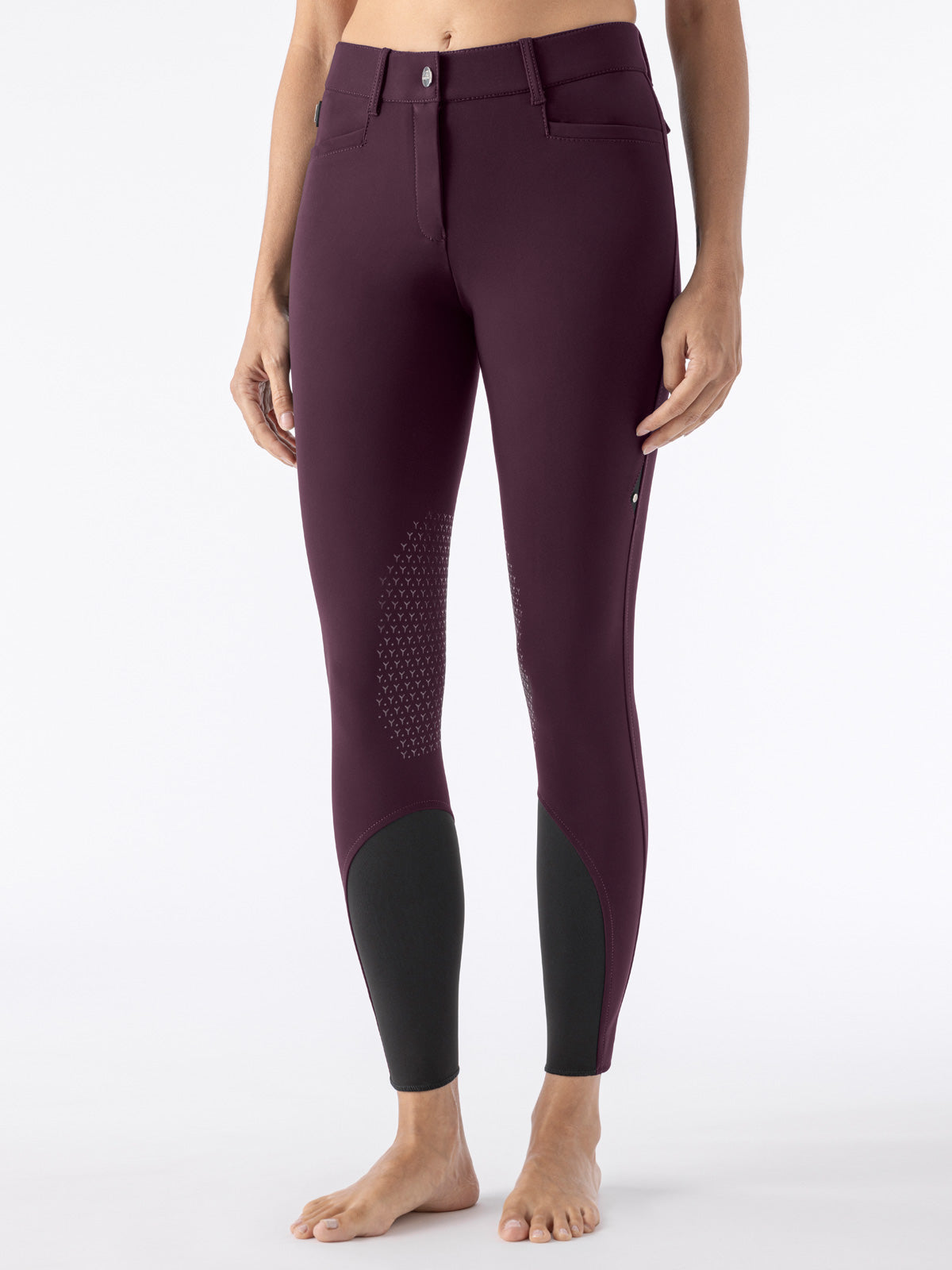 Equiline rijbroek dames knie grip Atirk Summer Plum