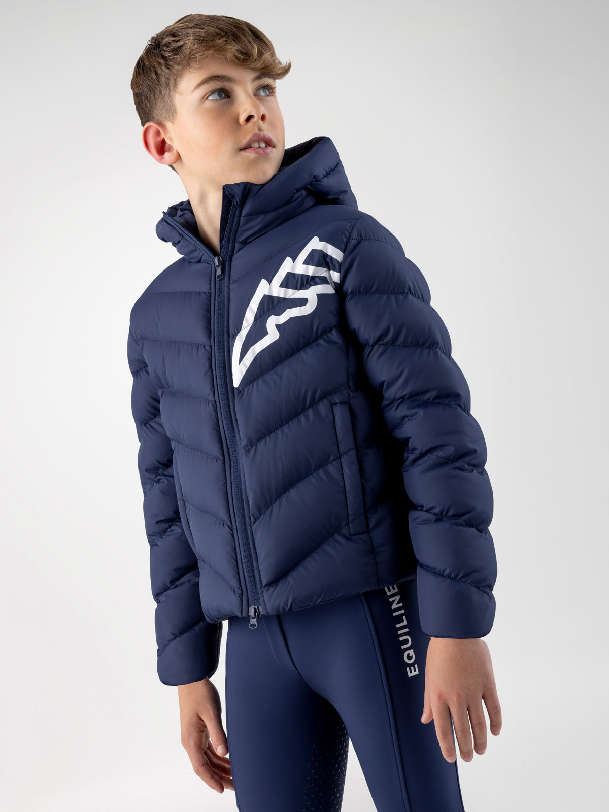 Equiline Gewatteerde Jas jongens Cino Navy