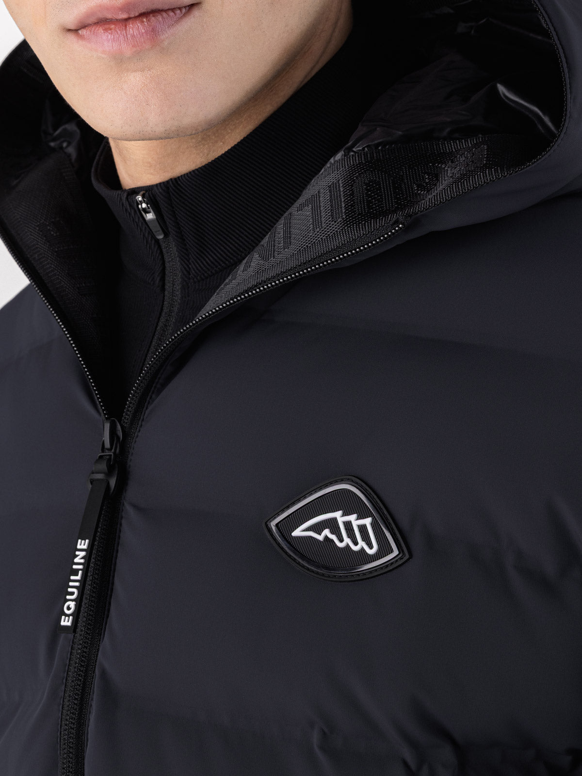 Equiline Gewatteerde Jas Heren Cermo Zwart