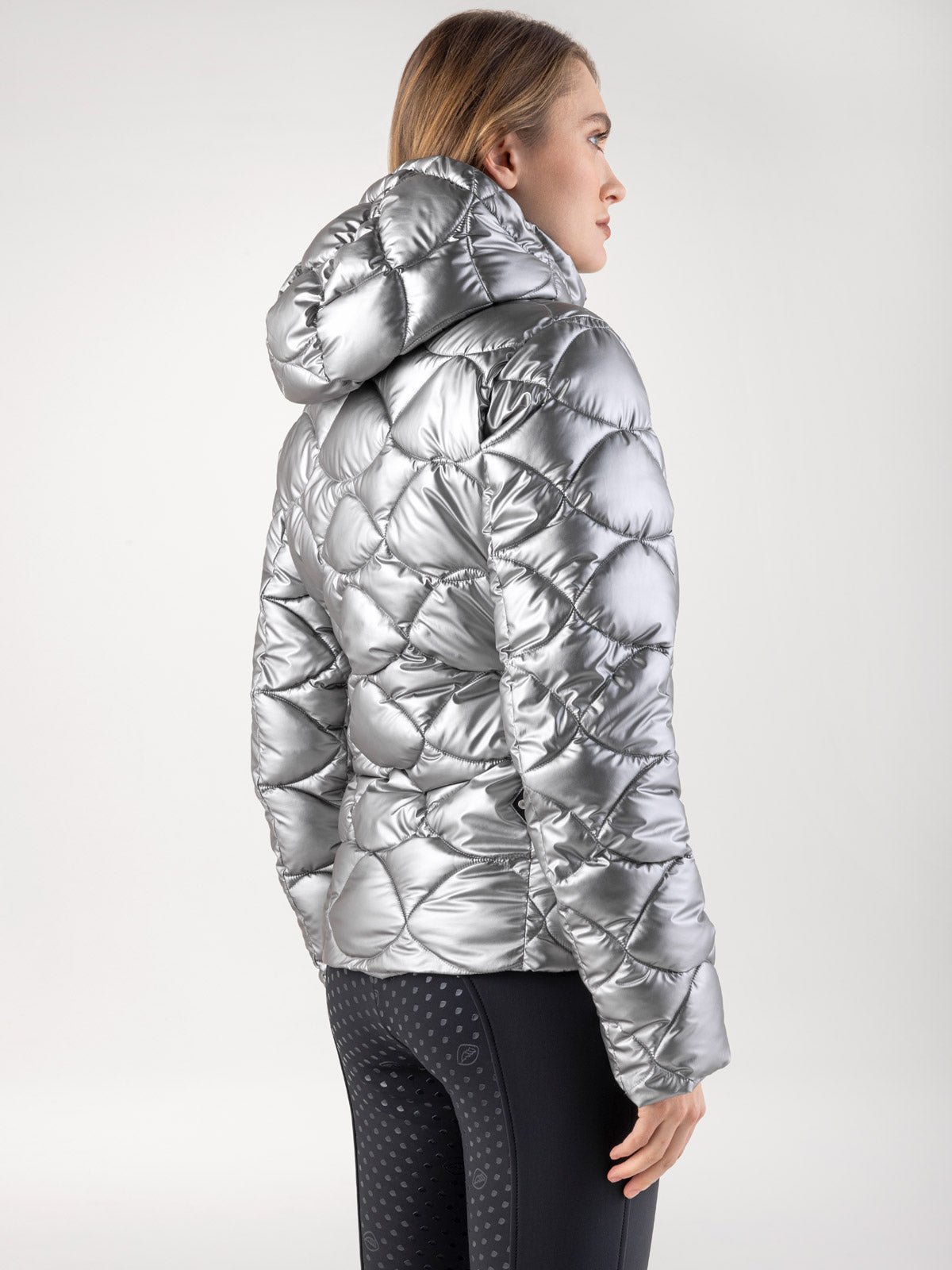 Equiline Gewatteerde Jas Dames Gasic Argento