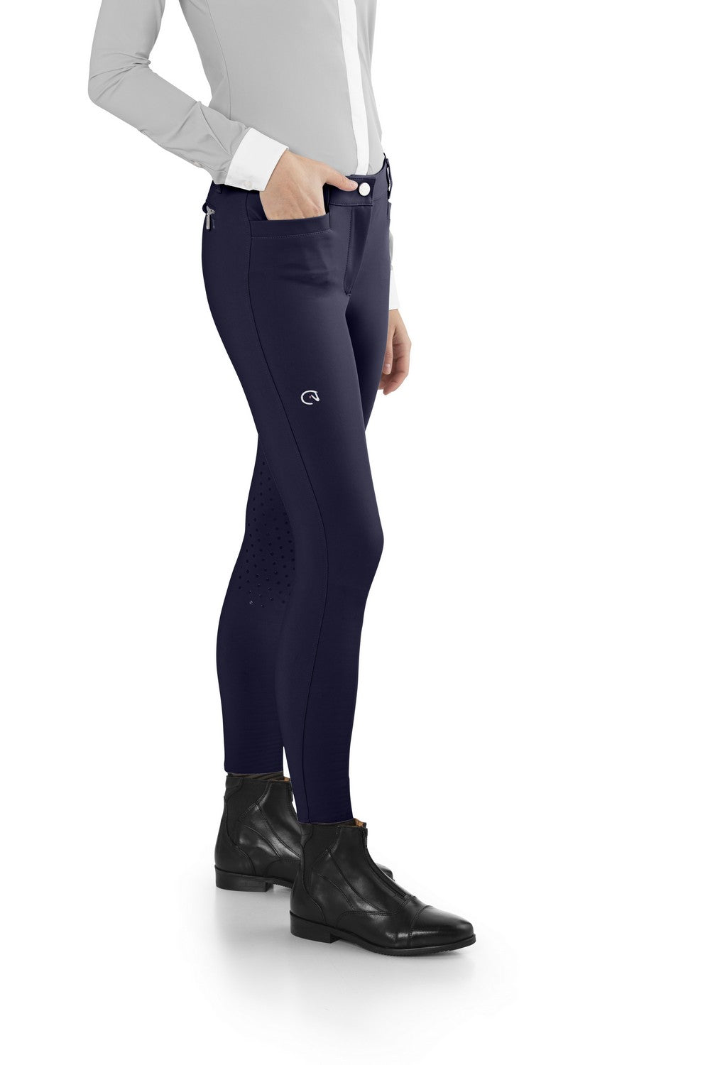 EGO7 Jumping EJ rijbroek dames knie grip Navy
