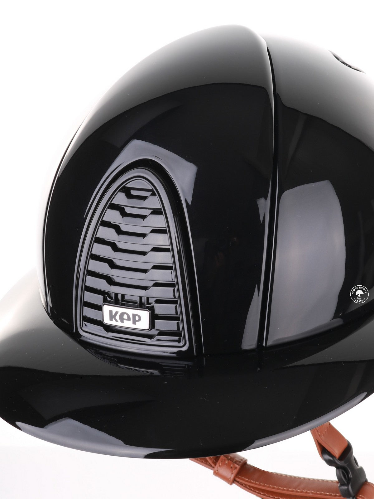 Casque Kep Italia Cromo 2.0 Polish Polo Noir Beige Jugulaire