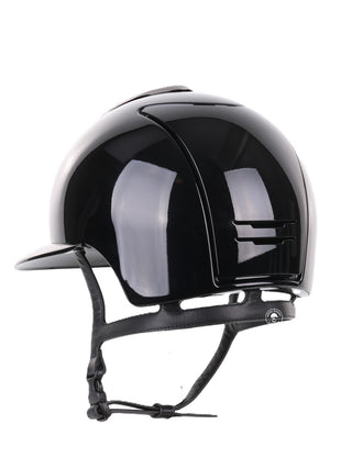 Kep Italia Paardrijhelm Cromo 2.0 Polish Polo Klep Zwart Mirror Insert Swarovski Frame