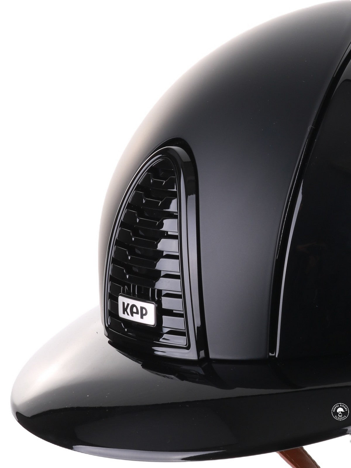 Kep Italia Paardrijhelm Cromo 2.0 Polish Polo Klep Zwart Textile Inserts Beige Kinband