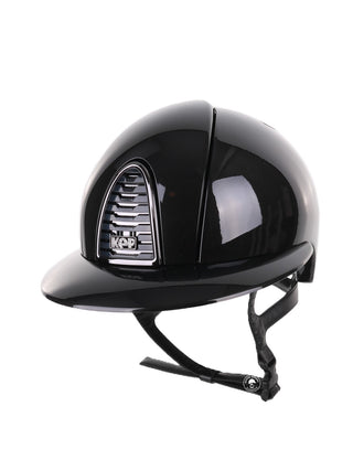 Kep Italia Paardrijhelm Cromo 2.0 Shine Polo Klep Zwart Chrome Frame