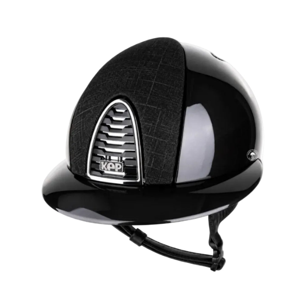 Kep Italia Paardrijhelm Cromo 2.0 Shine Polo Klep Zwart Chrome Mirror Frame Galassia Insert