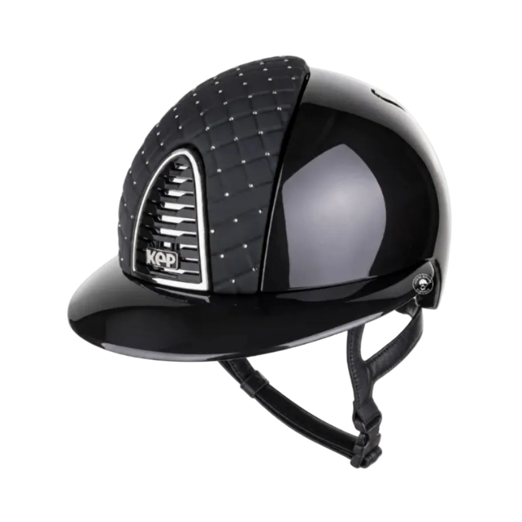 Kep Italia Paardrijhelm Cromo 2.0 Shine Polo Klep Zwart Chrome Mirror Frame Milano Cross Insert