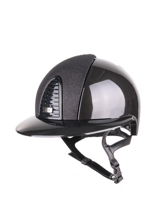 Kep Italia Paardrijhelm Cromo 2.0 Shine Polo Klep Zwart RAW Frame Luminor insert