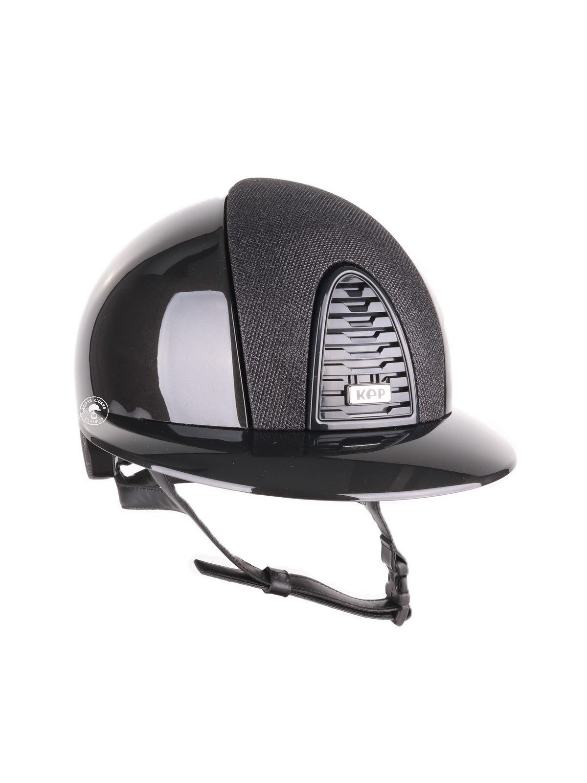 Kep Italia Paardrijhelm Cromo 2.0 Shine Polo Klep Zwart RAW Frame Luminor insert