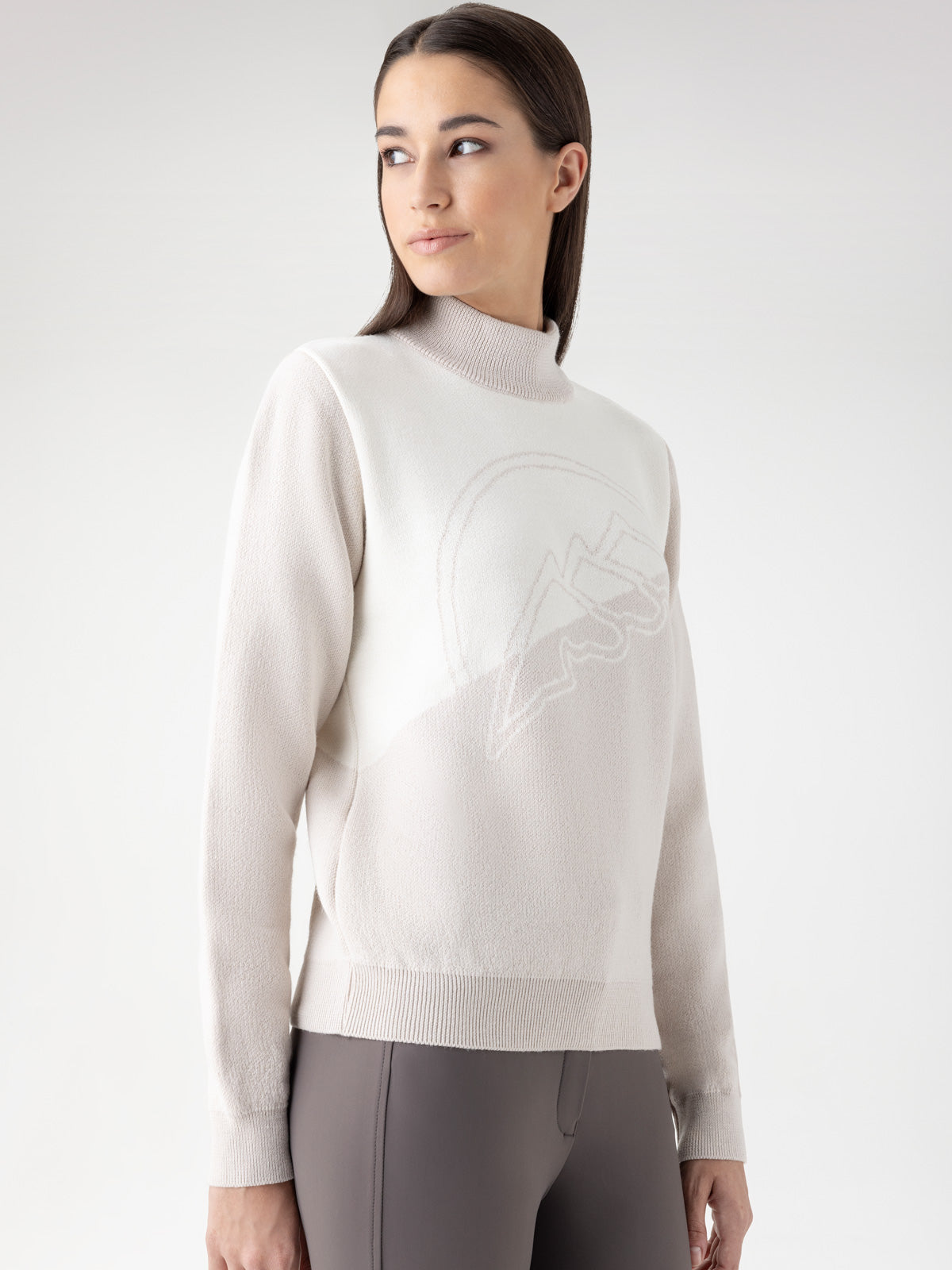 Equiline Warme sweater met hoge kraag dames Eplic Tofu