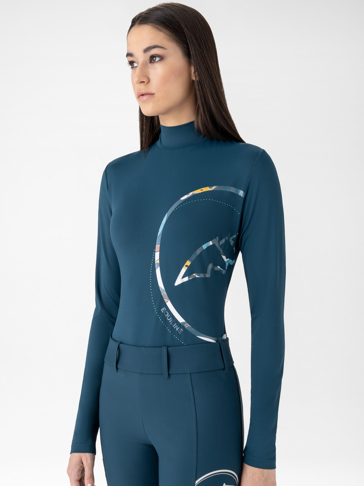 Equiline Trainingsshirt second skin dames Eblec Legion Blue