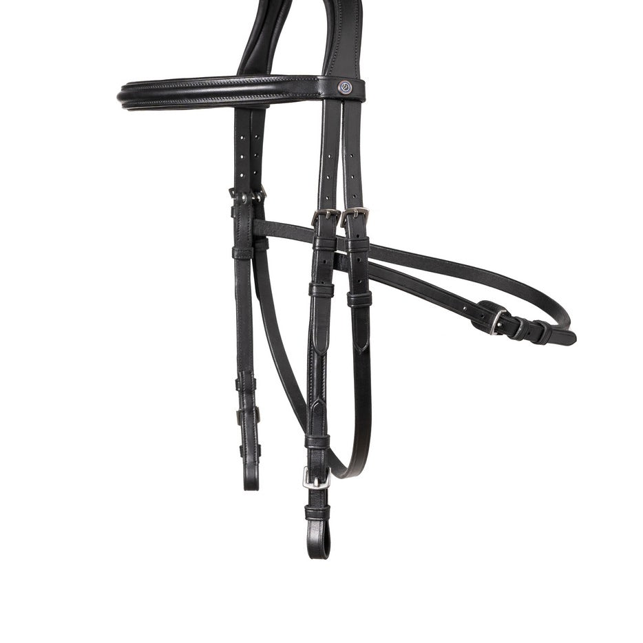 TRUST hoofdstel Hickstead Hackamore bridle zilveren gespen Zwart Zwart
