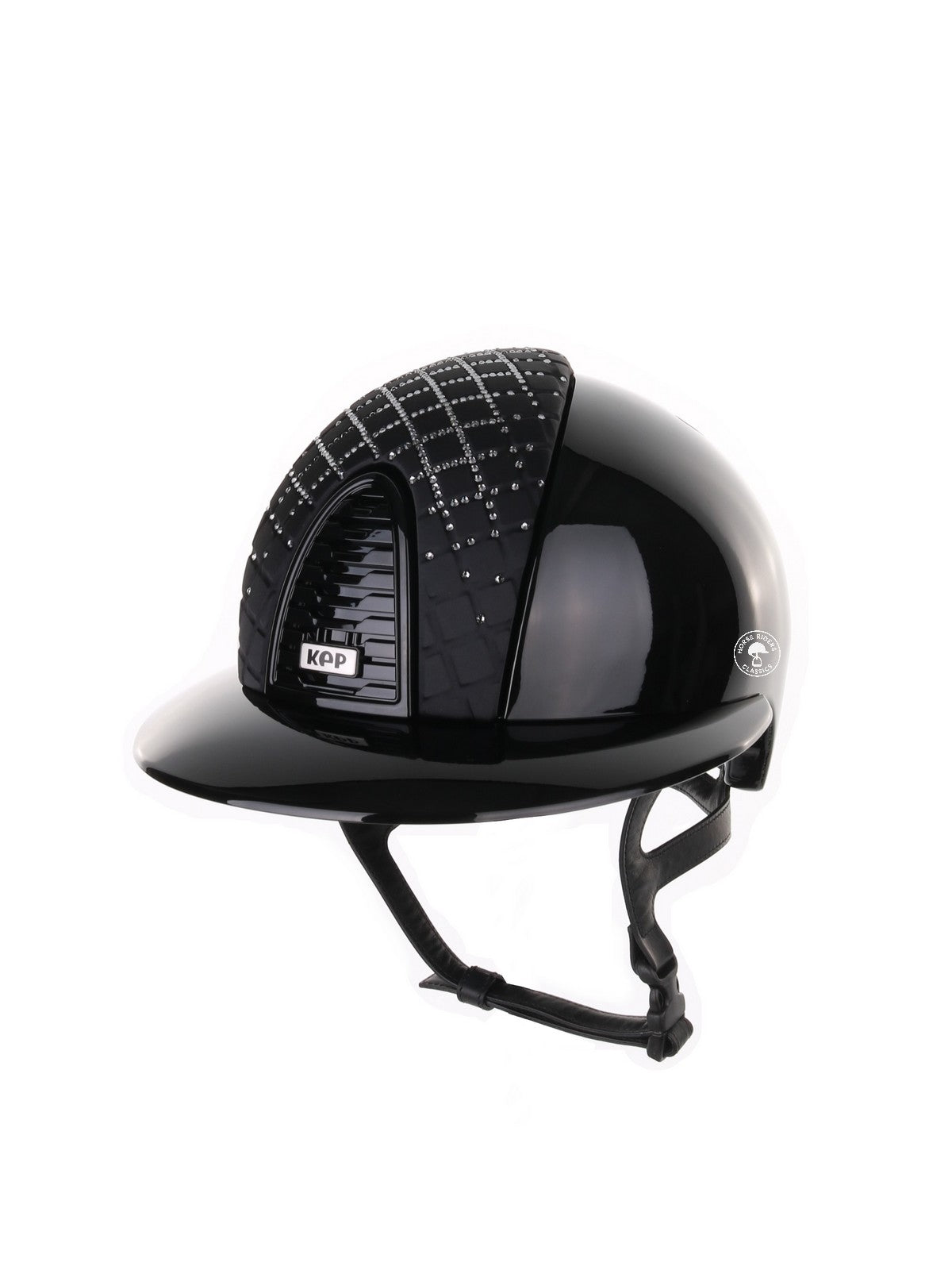 Kep Italia Paardrijhelm Cromo 2.0 Polish zwart Polo klep Milano Black Street insert
