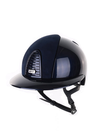 Kep Italia Paardrijhelm Cromo 2.0 Polish Polo Klep Blauw Suede Insert