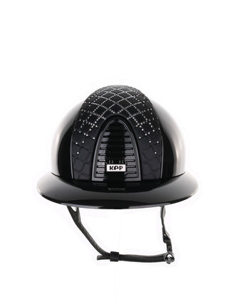 Kep Italia Paardrijhelm Cromo 2.0 Polish zwart Polo klep Milano Black Street insert