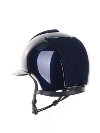 Kep Italia Paardrijhelm Cromo 2.0 Polish Polo Klep Blauw Suede Insert