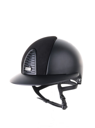 Kep Italia Paardrijhelm Cromo 2.0 Textile Polo Klep Zwart Suede Insert