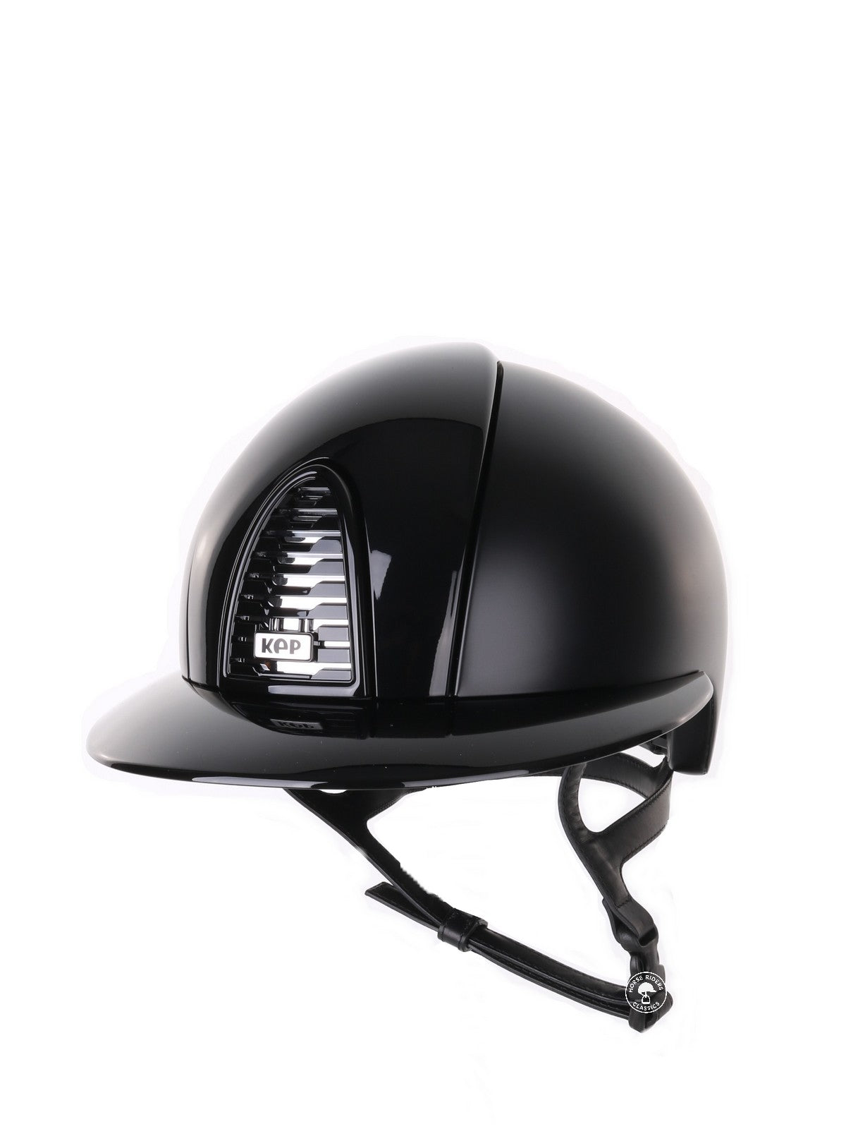 Kep Italia Paardrijhelm Cromo 2.0 Textile Polo Klep Zwart Polish Inserts