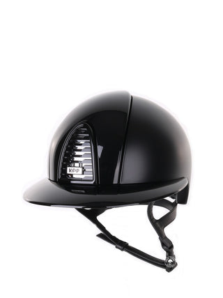 Kep Italia Paardrijhelm Cromo 2.0 Textile Polo Klep Zwart Polish Inserts