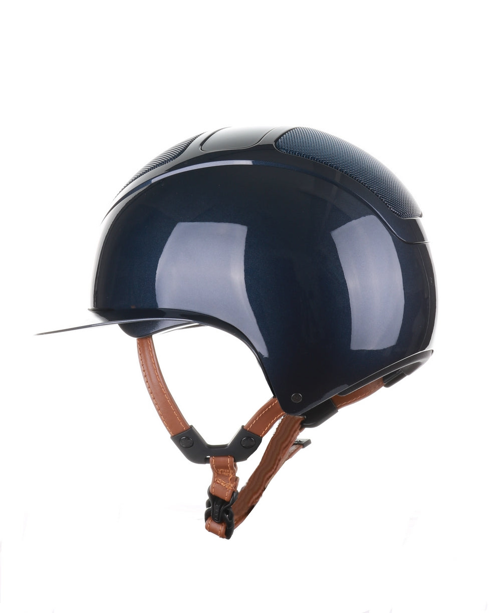 Kask Star Lady 2.0 Pure Shine Chrome Brun Clair Sangle de Menton Atlantic Blue