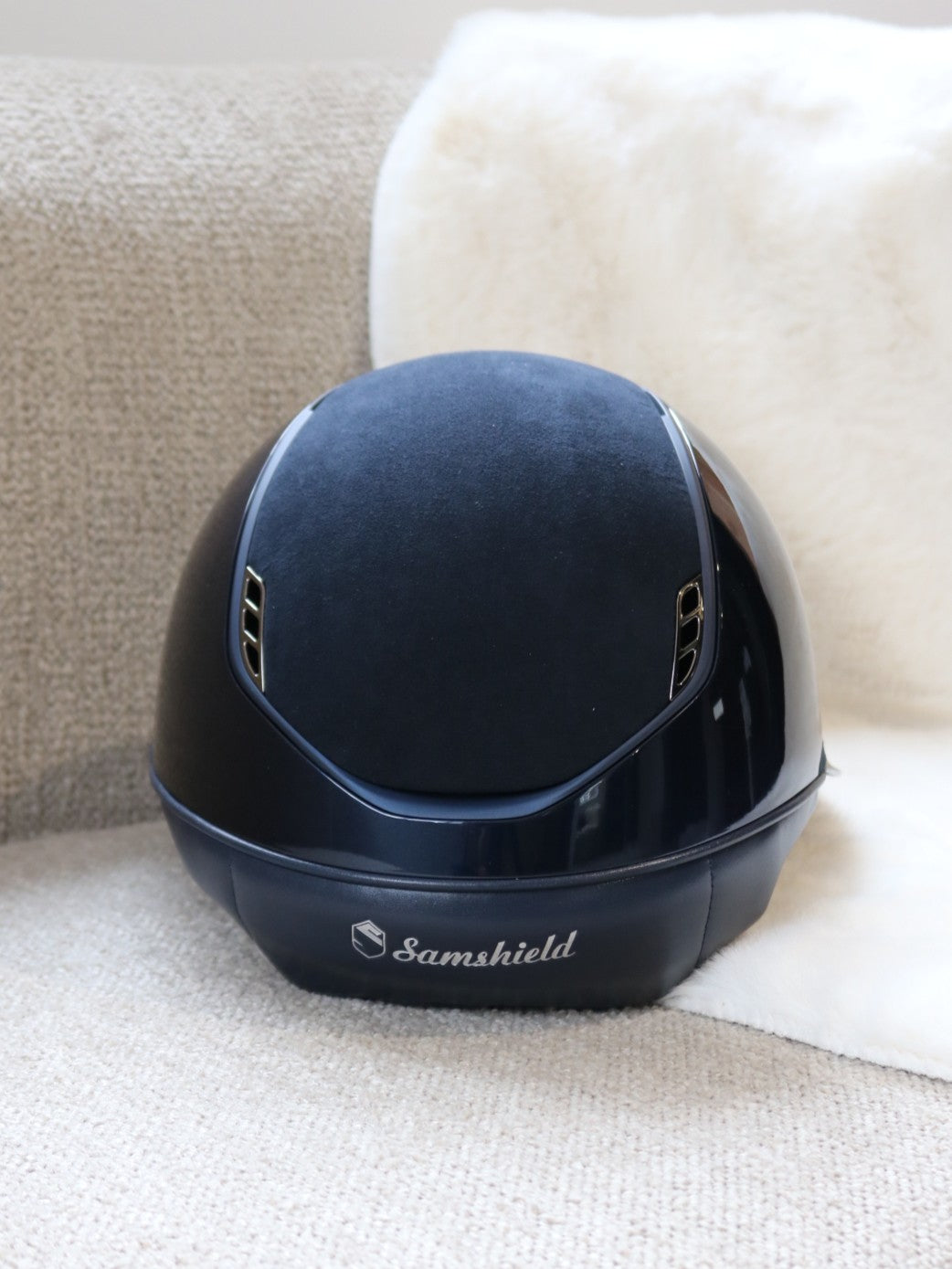 Samshield 2.0 Casque d'équitation Miss Shield Shadowglossy Navy Blason Cristal Paradise Shine