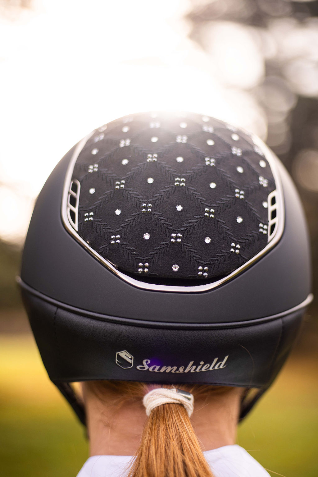 Samshield 2.0 Paardrijhelm Miss Shield Shadowmatt Royal Flower Zwart