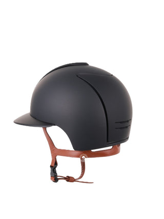 Kep Italia Paardrijhelm Cromo 2.0 Matt Polo Klep Zwart Beige Kinband