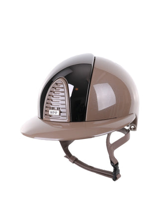 Kep Italia Paardrijhelm Cromo 2.0 Diamond Polo Klep Taupe Mirror Black Insert