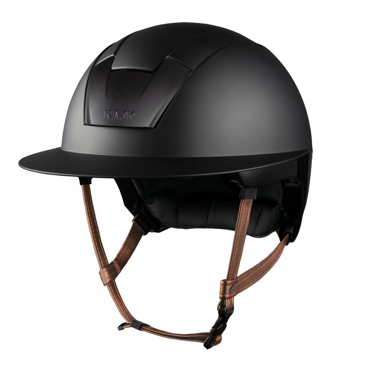 Kask Kooki Lady Black Shadow Lichtbruine Kinband Zwart