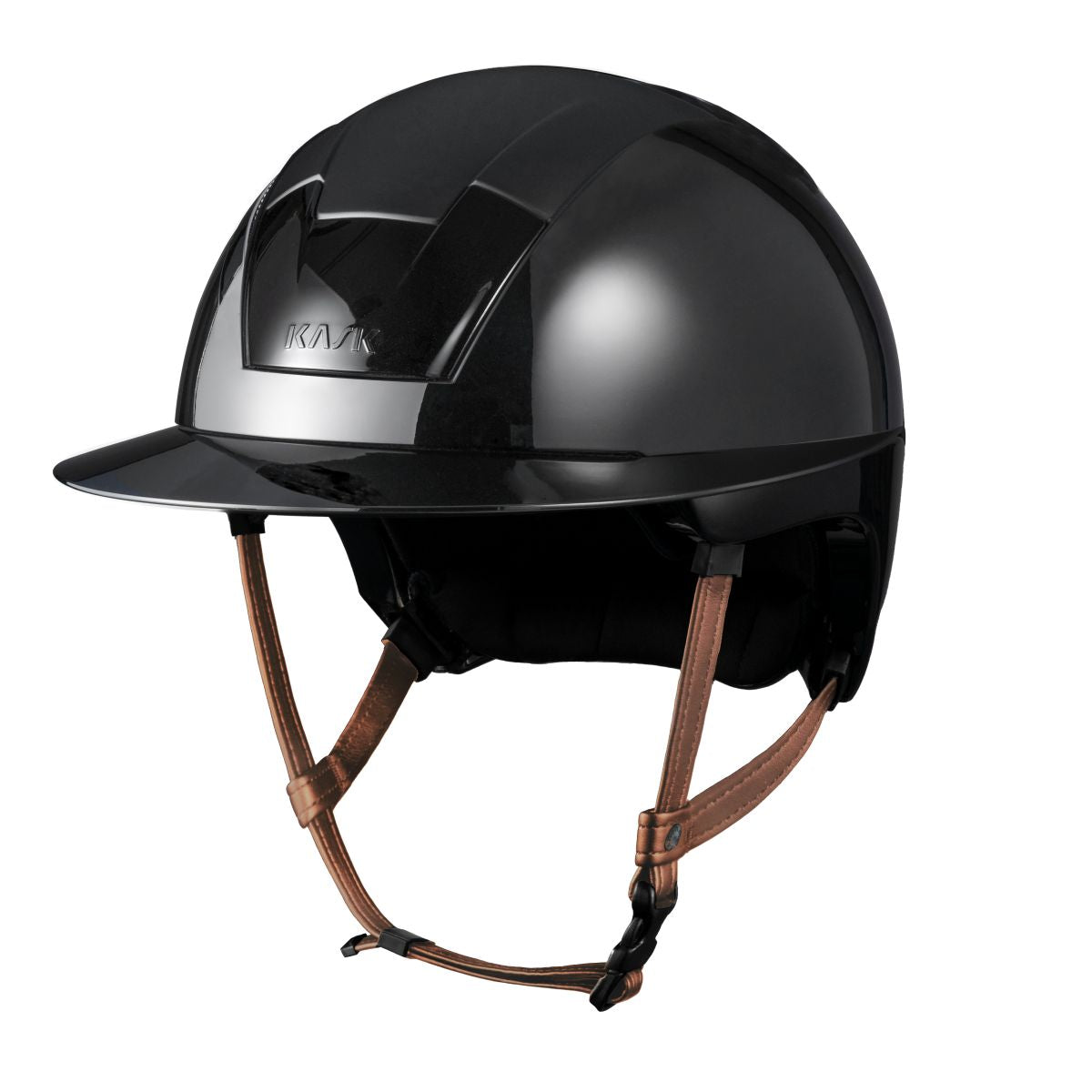 Kask Kooki Lady Shine Zwart Lichtbruine Kinband