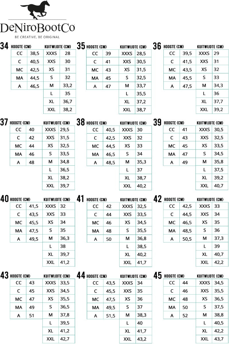 De Niro paardrijlaarzen Kalfsleder Volare