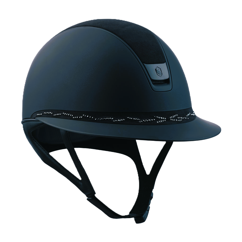 Samshield 2.0 Paardrijhelm Miss Shield Shadowmatt Flower Swarovski Navy