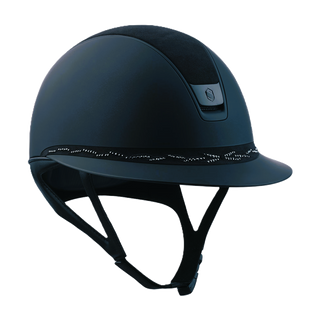 Samshield 2.0 Paardrijhelm Miss Shield Shadowmatt Flower Swarovski Navy