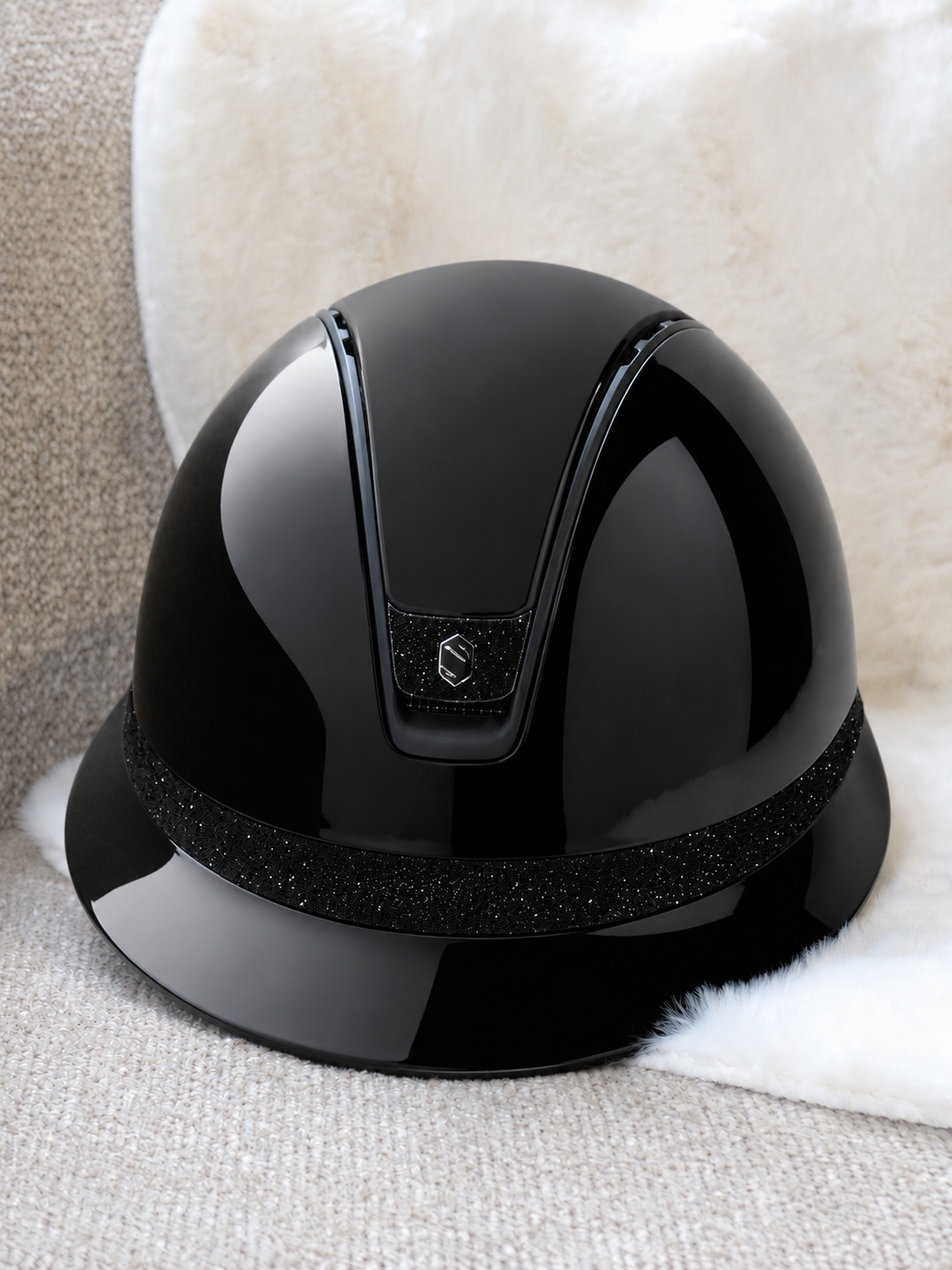 Samshield 2.0 Paardrijhelm Miss Shield Shadowglossy Crystal Blazon FB Zwart