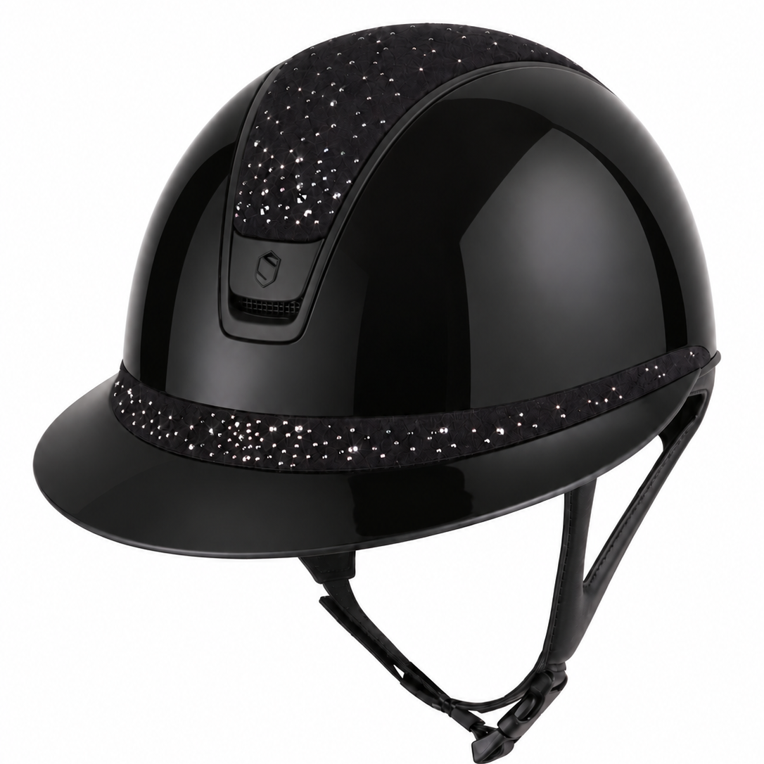 Samshield 2.0 Paardrijhelm Miss Shield Shadowglossy Crystal Rain Zwart