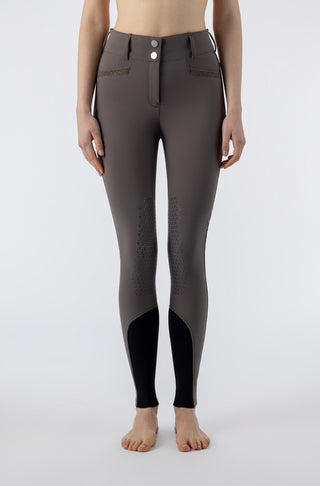 Pantalon d'équitation Equiline femme taille haute grip genoux Crystalek Marsh