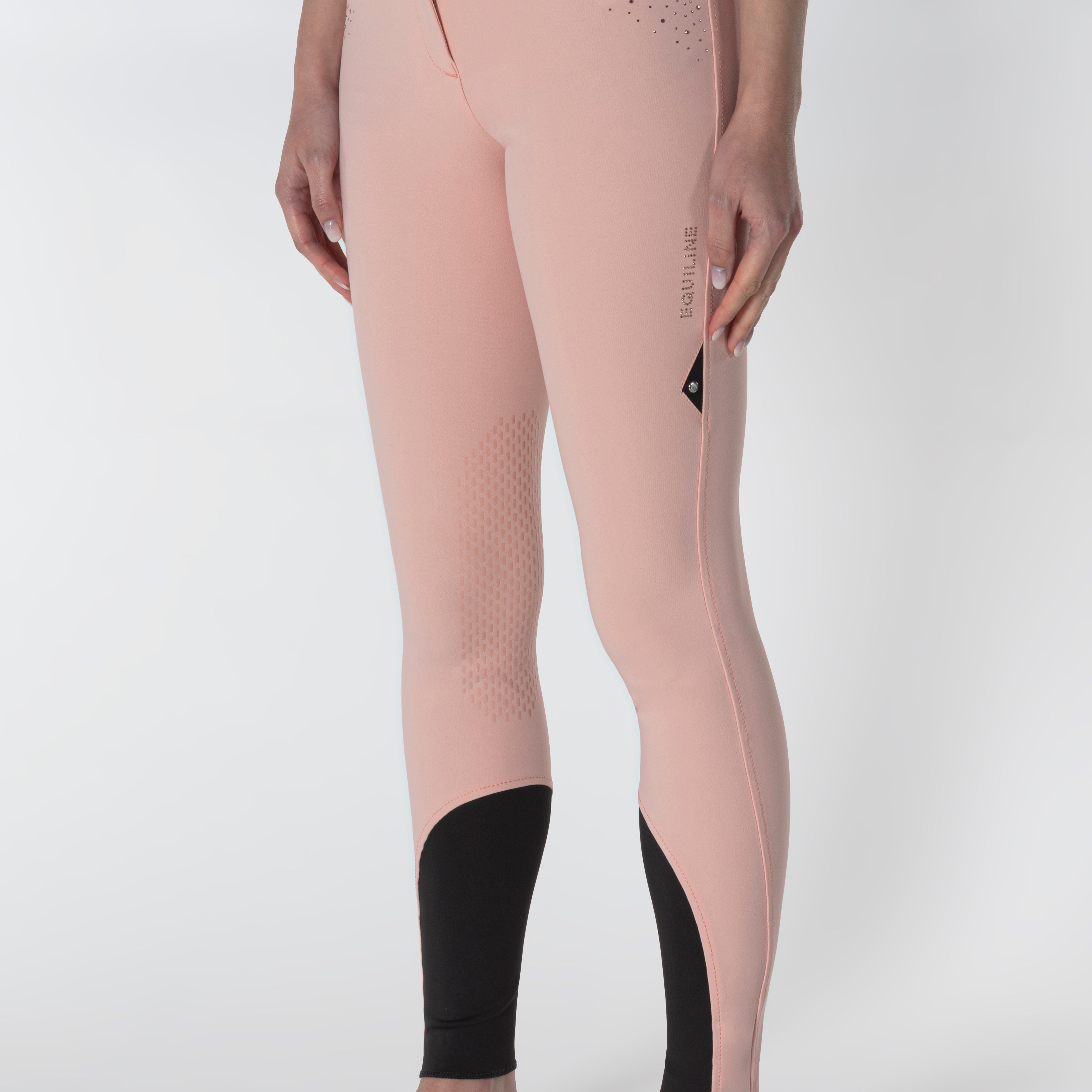 Equiline rijbroek dames knie grip Eqash Strass Rosa Antico
