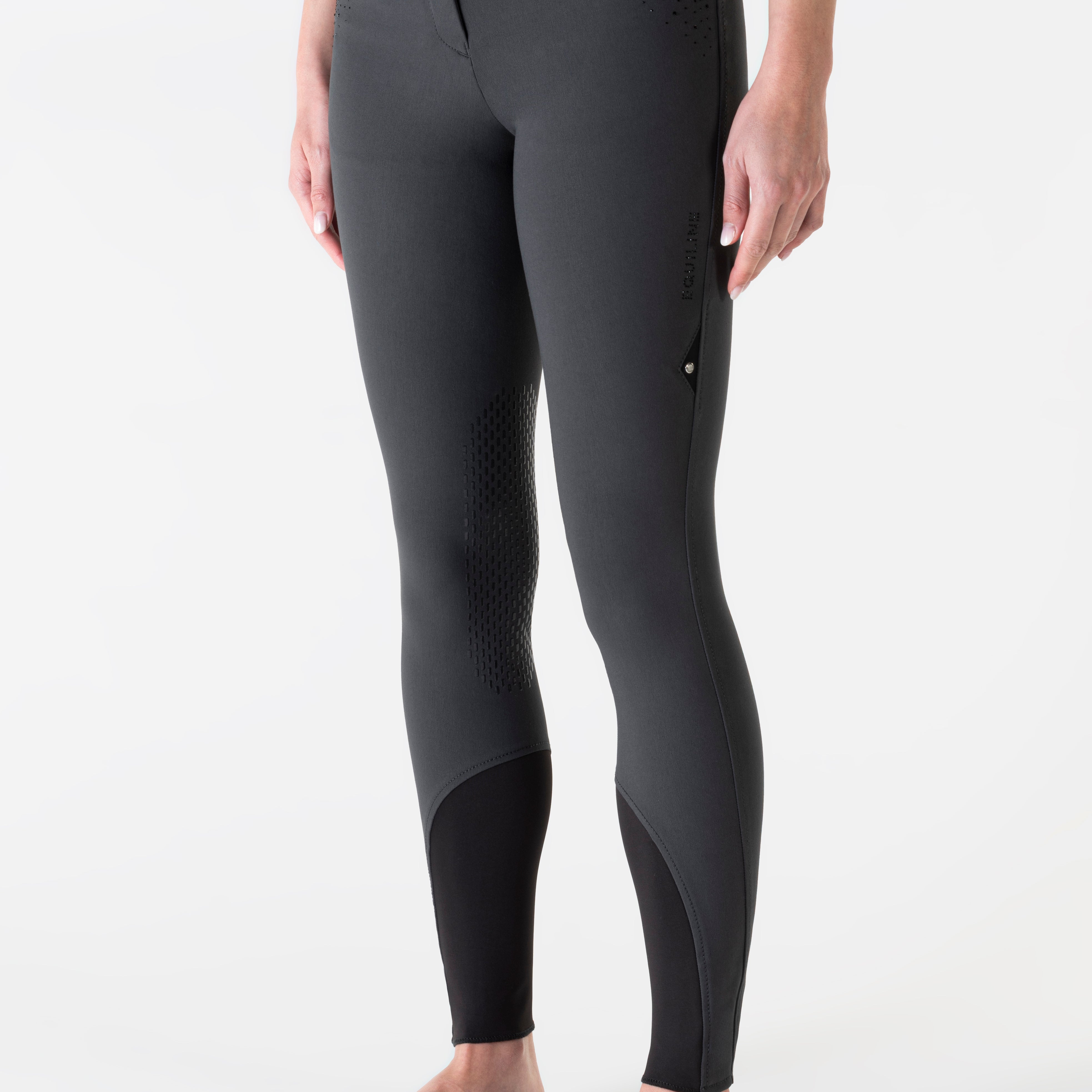 Equiline rijbroek dames knie grip Eqash Strass Night Grey