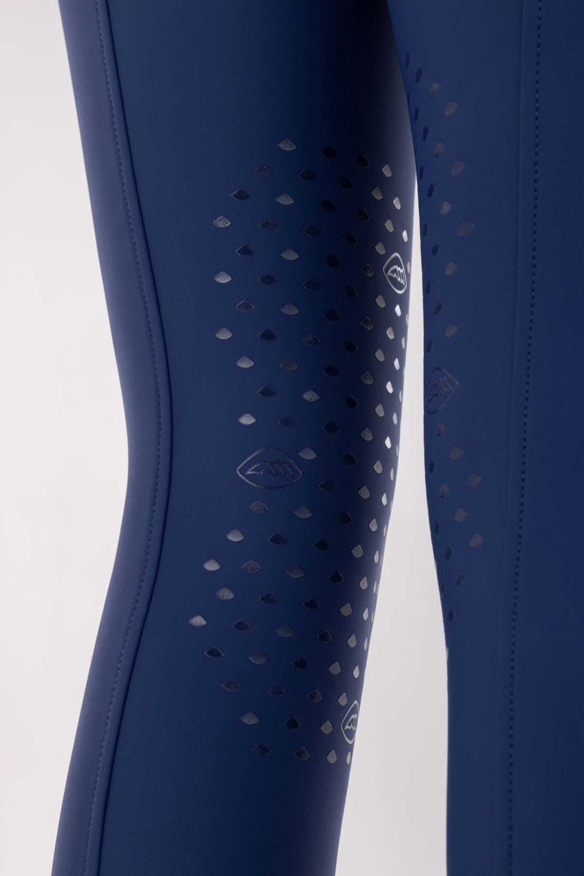 Equiline Rijbroek winter knie grip dames Cornek Logo Navy Peony