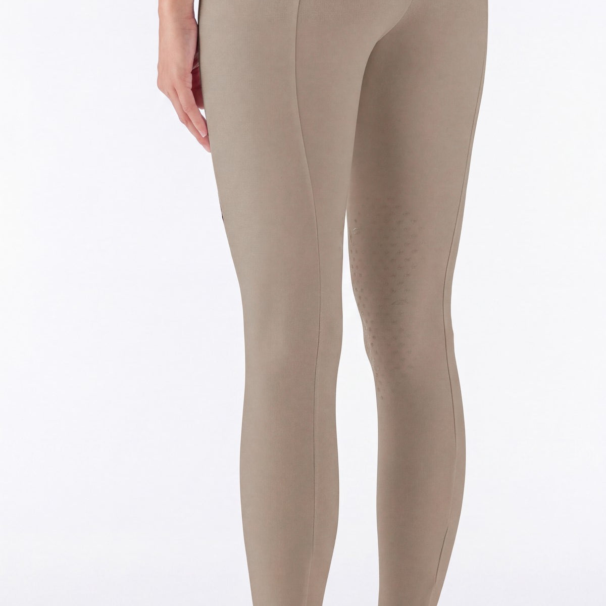 Equiline Rijlegging Knie Grip Dames Eqleggykh Hoge Taille Greige