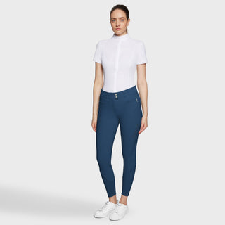 Samshield Rijbroek Knie Grip Dames Clara Metal Dots Hoge Band Celestial Blue