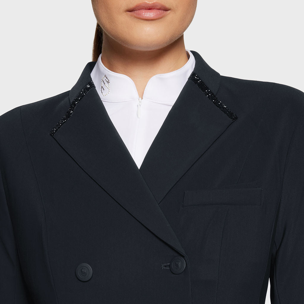 Samshield slipjas wedstrijdjasje Dames Swarovski Crystal Premium Navy